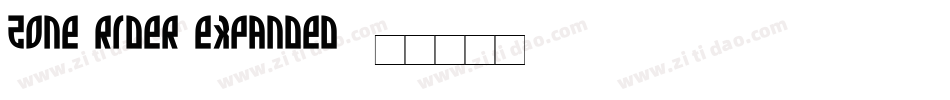 Zone Rider Expanded字体转换